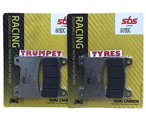 2X SBS Front Dual Carbon Performance Brake Pads Set OE Quality 809DC