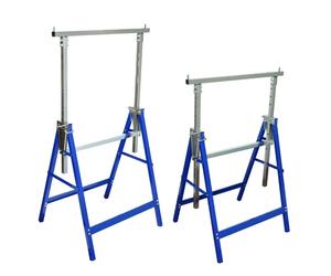 2x Scaffolding Trestles Tower Ladder Work Table Folding Legs Support vidaXL
