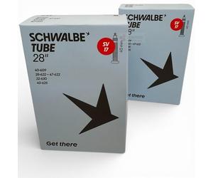 2x Schwalbe SV17 SV 17 Inner Tube 28 x 1.2-1.75 28/47-622 Original Packaging