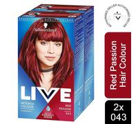 Schwarzkopf Live Intense Permanent Hair Colour Kit, Red Passion (Number 43)
