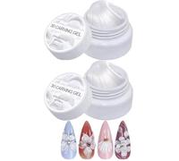 2X Sculpture Carved Gel,3D Long Lasting Sculpting Carved Gel,Carving Patterns Decoration Nail,10g Soft Extension Manicure,Non Sticky Hand Nail Extension Gel, Sculpture For Beginner