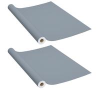 2x Self-adhesive Furniture Films Grey PVC Home Decor Privacy Sticker vidaXL