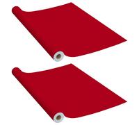 2x Self-adhesive Furniture Films Red PVC Home Decor Privacy Sticker vidaXL