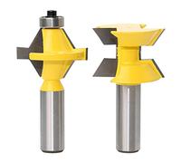 2X / Set 1/2 ' ' Shank 120 Degree Miter Finger Joint Router Bits Milling for Wood Plywood Woodworking Tools Power Tools Set Cordless