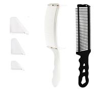 2x/set Hair Cutting Positioning Comb Set Hairdresser Comb Bar Comb Curved Positioning Comb for Various Hairstyles