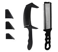 2x/set Hair Cutting Positioning Comb Set Hairdresser Comb Bar Comb Curved Positioning Comb for Various Hairstyles