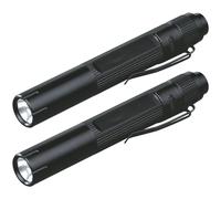 2x Set Hama LED Mini Flashlight With Clip 30m Light Range Bright Water Resistant
