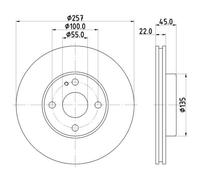 2X Set Hella Brake Disc Set For Mazda 323 IV V C F S P MX-3 EC