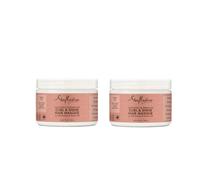 2x Shea Moisture Coconut & Hibiscus Curl & Shine Hair Masque Silk Protein 340g