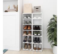2X Shoe Cabinet Household Storage Shelf Shoe Cupboard Engineered Wood vidaXL