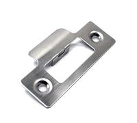 2X Short Strike Plates Brushed Satin for Mortise Latch 75mm Length x 25mm Width x 1mm Thick Pack of 2