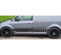 2X Side Stripes Chequer Decals Compatible with VW Volkswagen Caddy Camper vwc3