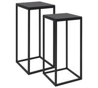 2x Side Tables Black Steel Telephone Couch Coffee Centre Accent Table vidaXL