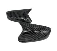 2X Side Wing Mirror Cover Caps Compatible For Hyundai Accent Solaris I 2012-2017 / 1st Generation 2010-2014 Rearview Mirror Cover Add On(Carbon without light)