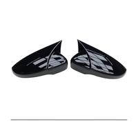 2X Side Wing Mirror Cover Caps Rearview Add On For Jetta For MK6 For Passat B7 For Scirocco For BEETLE For CC For EOS Wing Mirror Cover(1 pair black)