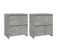2x Sideboards Chipboard Storage Side Book Console Cabinet Multi Colours vidaXL