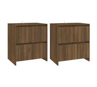 2x Sideboards Chipboard Storage Side Book Console Cabinet Multi Colours vidaXL
