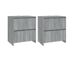 2x Sideboards Chipboard Storage Side Book Console Cabinet Multi Colours vidaXL