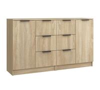 2x Sideboards Engineered Wood Cupboard Console Cabinet Multi Colours vidaXL