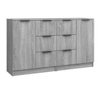 2x Sideboards Engineered Wood Cupboard Console Cabinet Multi Colours vidaXL