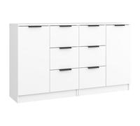 2x Sideboards Engineered Wood Cupboard Console Cabinet Multi Colours vidaXL