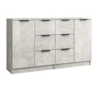 (white, 2) vidaXL 2x Sideboards Engineered Wood Cupboard Console Cabinet Multi Colours