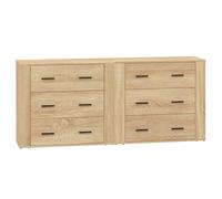 2x Sideboards Engineered Wood Cupboard Storage Cabinet Multi Colours vidaXL