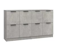 (concrete grey, 185) vidaXL 2x Sideboards Engineered Wood Storage Cabinet Cupboard Multi Colours