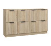 Vidaxl Sideboards 2 Pcs Sonoma Oak 60X30X70 Cm Engineered Wood