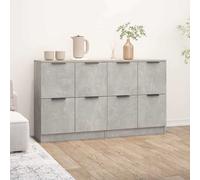 Vidaxl Sideboards 2 Pcs Concrete Grey 60X30X70 Cm Engineered Wood