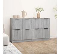 vidaXL Sideboards 2 pcs Grey Sonoma 60x30x70 cm Engineered Wood