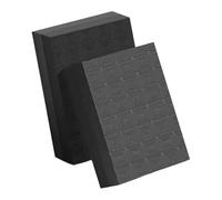 2x Silence Weightlifter Drop Pads, Deadlift Weight Mats, Floor Protection Cushions for Gym Training, Black 50x33x4cm