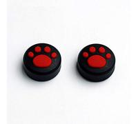 2X Silicone Analog Non-Slip Thumb Grips Stick Cap Case Cover Handle Joystick Button Caps for Nintendo Switch NS & Switch Lite Joy-con Controller Cute Cat Claw (Red)