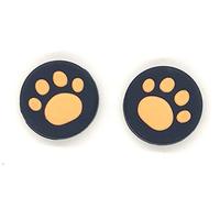 2X Silicone Analog Non-Slip Thumb Grips Stick Cap Case Cover Handle Joystick Button Caps for Nintendo Switch NS & Switch Lite Joy-con Controller Cute Cat Claw (Khaki)