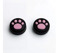 2X Silicone Analog Non-Slip Thumb Grips Stick Cap Case Cover Handle Joystick Button Caps for Nintendo Switch NS Joy-con Controller Cute Cat Claw (Pink)