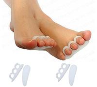 2X Silicone Gel Hammer Toe Straightener PEDIMEND™ - Triple Loop Toe Separator - Hallux Valgus Corrector - Improves Balance & Foot Strength - Claw Toe Straightener - Foot Care