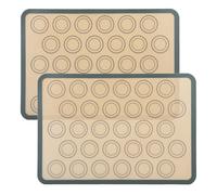 2x Silicone Macaron Baking Mat Reusable Baking Mat Dough Rolling Mat