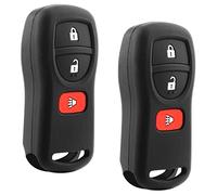 2x Silicone Rubber Key Fob Cover Protector for Infiniti 2004 2005 2006 2007 2008 2009 2010 FX35 FX45 QX4 Nissan Armada Frontier Murano Pathfinder Quest Titan Xterra (KBRASTU15) Soft Protective Case