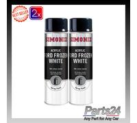 2x Simoniz Acrylic Ford Frozen White Aerosol Spray Paint Durable Smooth 500 ml