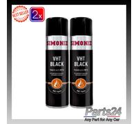 2x Simoniz Black Paint Spray 500ml Very High Temperature Oil & Petrol Resistant
