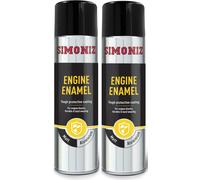 2x Simoniz Enamel Matt Aluminium Engine Enamel Car Spray Paint Aerosol Can 500ml