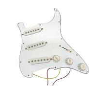 2X Single Coil Pickup SSS Electric Guitar Loaded Prewired Pickguard ScratchPlate 11 Holes 3Ply For ST SQ Guitar