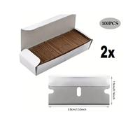 2X Single Edge Razor Blades Set 100pcs Steel Replacement Blades for Window Glass Scraper Paint Removal Cleaning Tools