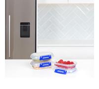 2x Sistema Klip It Plus Rectangular Food Storage Box 180ml 6.20oz Pk3|7.37/Unit