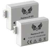 2x SK Battery Canon LP-E5 1120 mAh for Canon EOS 450D 500D 1000D / Rebel T1i XS XSi/Kiss F X2 X3