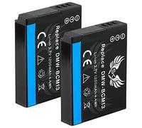 2x SK Battery Replacement for Panasonic DMW-BCM13 / DMW-BCM13E ||| 1200mAh || for Panasonic Lumix DMC-FT5 TZ40 TZ41 TZ56 TZ58 TZ61 TZ71 ZS30 DMW BCM13 BCM13E