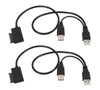 2X Slim Cable USB 2.0 to 7+6 External Power for Laptop Adapter Converter Support Window Xp/7/8/10 OS EM88