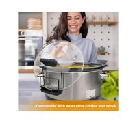 2X Slow Cooker Lid Holder Pot Lid Rack with Silicone Sink Stainless Steel Lid Organiser Pot Lid Holder