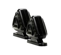 2x Smoked Triangle 12-24V Side LED Red White Marker Lights Truck Trailer Chassis