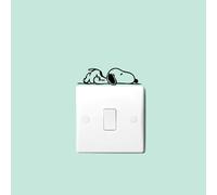 2X Snoopy Nap Light Switch Sticker Decals, Wall Decal, Bedroom Decor, Kids Room Decor, Vinyl Decal Sticker for Light Switch, Laptop Sticker, 75mm